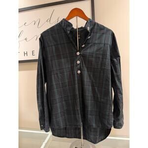 💙💚 J. Crew Navy & Green Plaid Tunic – Size 12 💚💙